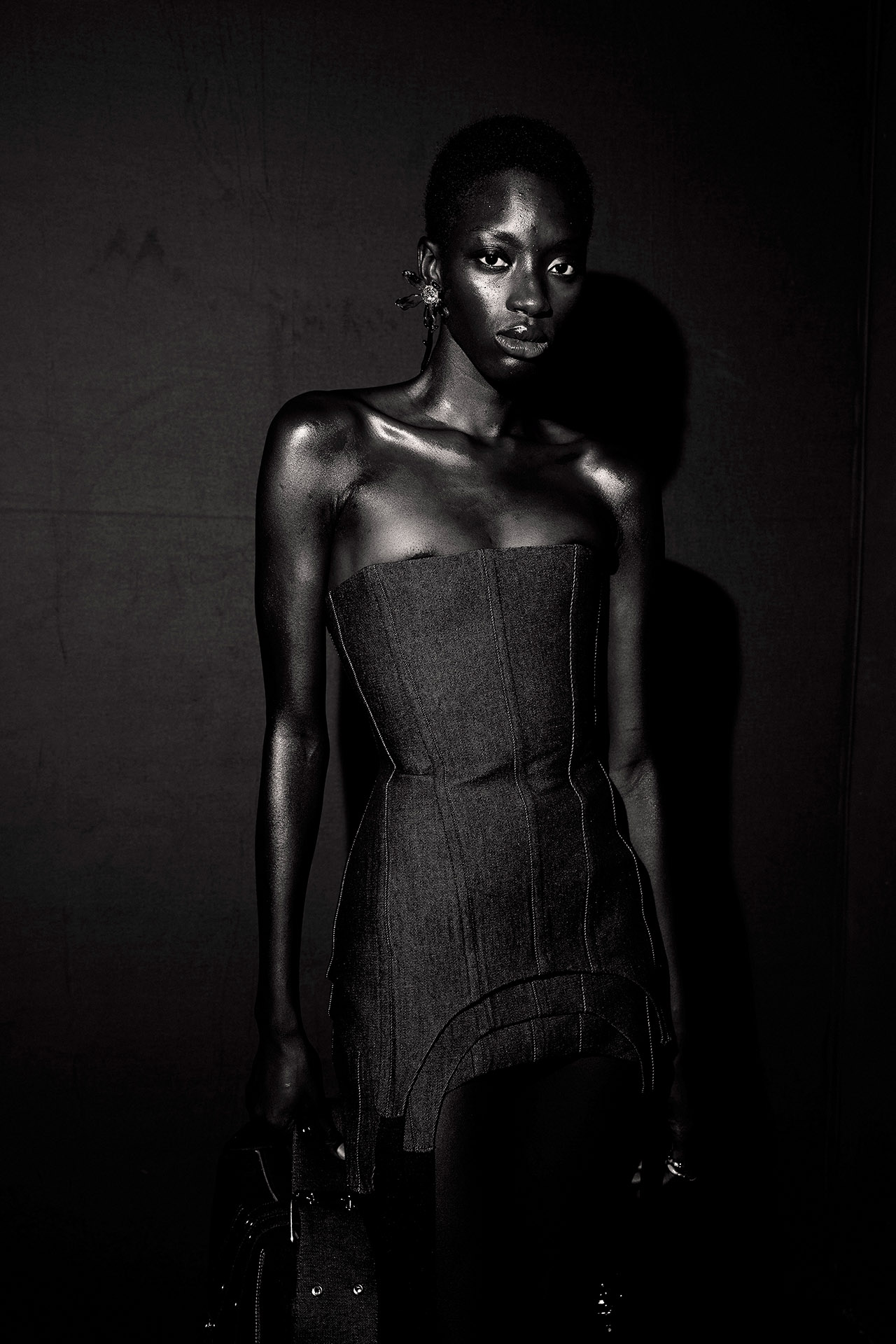 Detalle de moda entre bastidores
